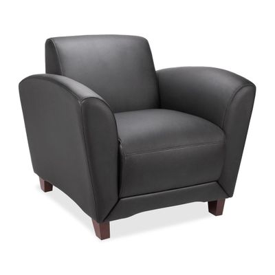Leather Reception Area  Chair - Black - LLR68952