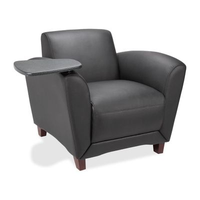 Leather Reception Area  Chair - Black - LLR68953