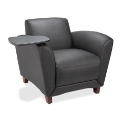Leather Reception Area  Chair - Black - LLR68953