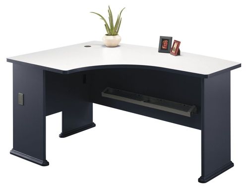 Left Side Bow Desk- Series A Slate Collection - Bush Office Furniture - WC84833