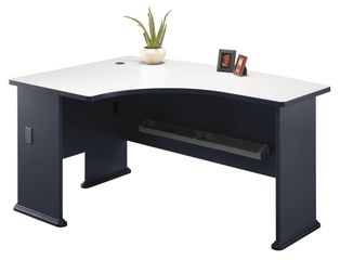 Left Side Bow Desk- Series A Slate Collection - Bush Office Furniture - WC84833