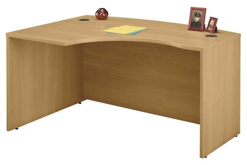 Left Side Bow Desk- Series C Light Oak Collection - Bush Office Furniture - WC60333