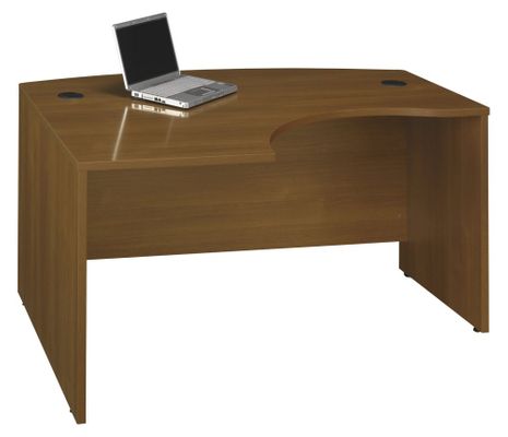 Left Side Bow Desk- Series C Warm Oak Collection - Bush Office Furniture - WC67533