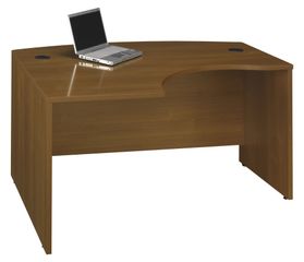 Left Side Bow Desk- Series C Warm Oak Collection - Bush Office Furniture - WC67533