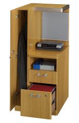 Left Storage Tower - Quantum Modern Cherry Collection - Bush Office Furniture - QT2836MCK