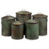 Leva Copper Verdigris Storage Cans (Set of 5) - IMAX - 44100-5