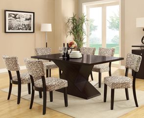 Libby 7-Piece Hourglass Table & Upholstered Chair Set - 103160