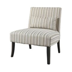 Lila Armless Chair with Striped Fabric - Powell Furniture - POWELL-528-822