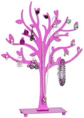 Lisa Metal Tree Jewelry Stand in Pink - 11023