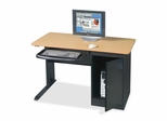 Locking Computer Workstation - Teak - BLT89843