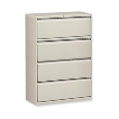 Lorell 4-Drawer Lateral Filing Cabinet in Gray - LLR60445