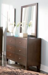 Lorretta Dresser with Mirror in Deep Brown - Coaster - 201513-14-SET
