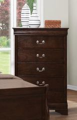 Louis Philippe 202 5 Drawer Chest with Silver Bails - 202415