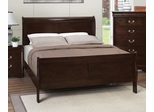 Louis Philippe 202 Full Sleigh Bed in Cappuccino - 202411F