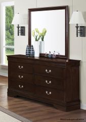 Louis Philippe 202 Six Drawer Dresser in Cappuccino - 202413