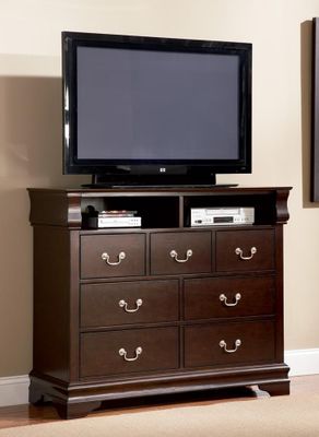 Louis Philippe Cappuccino Media Chest - 203986N