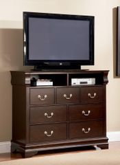 Louis Philippe Cappuccino Media Chest - 203986N