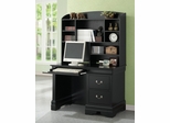 Louis Philippe Style Computer Desk with Hutch in Cherry - Coaster - 200437-38-SET