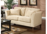 Loveseat in Bella Velvet in Stone Fabric - Coaster
