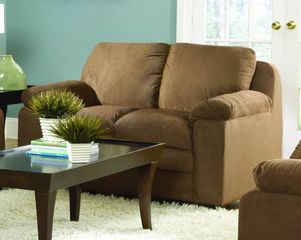 Loveseat in Brown Microfiber - 9840BR-2