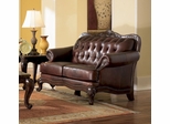 Loveseat in Brown Tri-Tone Leather - Coaster