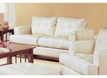Loveseat in Cream Leather - Coaster