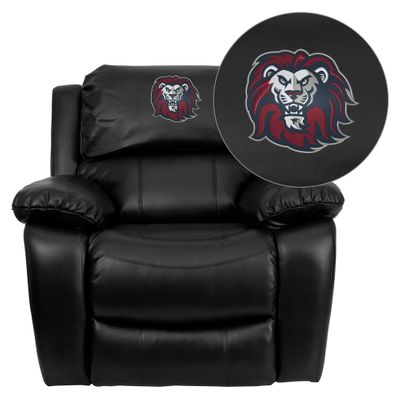 Loyola Marymount University Lions Black Leather Rocker Recliner - MEN-DA3439-91-BK-41050-EMB-GG