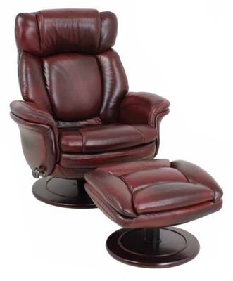 Lumina ll Pedestal Recliner in Traverse Burgundy - 158000348125