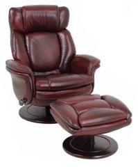 Lumina ll Pedestal Recliner in Traverse Burgundy - 158000348125