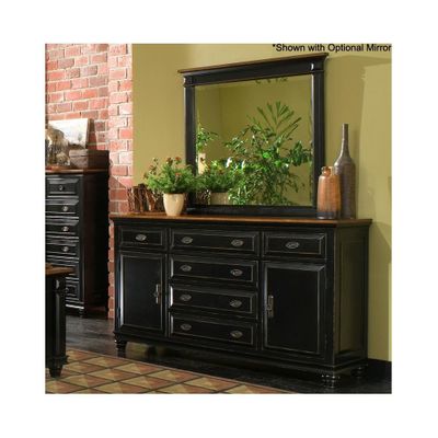 Madison Dresser Black and Cherry - Largo - LARGO-ST-B1251A-10