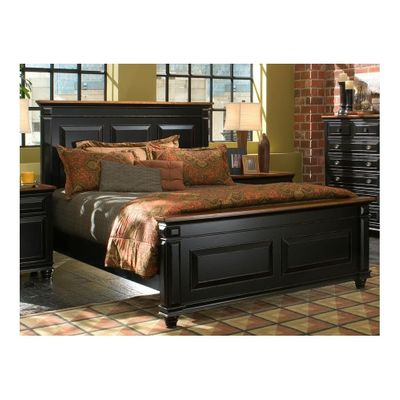 Madison Panel Bed Black and Cherry - Largo - LARGO-ST-B1251A-PANEL