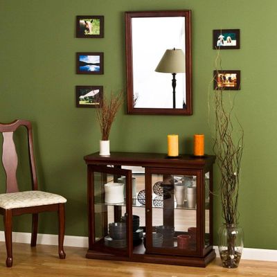 Mahogany Double Door Curio - Holly & Martin