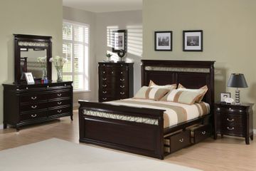 Manhattan Queen Size Bedroom Furniture Set in Deep Rich Espresso - Coaster - 201311Q-BSET