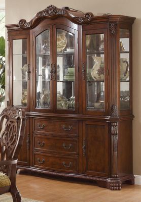 Marisol Buffet & Hutch with Ornate Carved Detailing - 103444