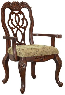 Marisol Dining Scroll Ribbon Back Arm Chair - Set of 2 - 103443