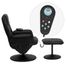 Massaging Black Leather Recliner and Ottoman with Leather Wrapped Base - BT-753P-MASSAGE-BK-GG