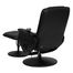 Massaging Black Leather Recliner and Ottoman with Leather Wrapped Base - BT-753P-MASSAGE-BK-GG