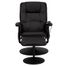 Massaging Black Leather Recliner and Ottoman with Leather Wrapped Base - BT-753P-MASSAGE-BK-GG