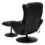 Massaging Black Leather Recliner and Ottoman with Leather Wrapped Base - BT-7672-MASSAGE-BK-GG