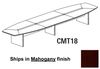 Mayline Corsica 18 Feet Boat-shaped Conference Table in Mahogany - CMT18MAH