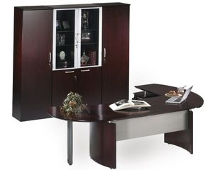 Mayline Napoli Executive Office Package 9 in Mahogany