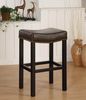 MBS-013 Tudor Backless 30" Stationary Barstool in Antique Brown Leather - Armen Living - LCMBS013BABC30