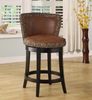MBS-11 Lisbon 30" Swivel Barstool in Leopard Print Fabric / Espresso - Armen Living - LCMBS11SWMFAP30