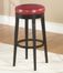 MBS-450 30" Backless Swivel Barstool in Red Leather / Espresso - Armen Living - LC450BARE30