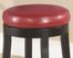 MBS-450 30" Backless Swivel Barstool in Red Leather / Espresso - Armen Living - LC450BARE30