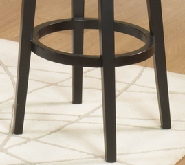 Mbs-450 Backless Swivel Barstool in Black Leather / Espresso - Armen Living - LC450BABL