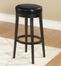 Mbs-450 Backless Swivel Barstool in Black Leather / Espresso - Armen Living - LC450BABL