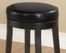 Mbs-450 Backless Swivel Barstool in Black Leather / Espresso - Armen Living - LC450BABL