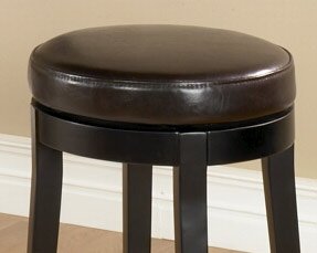 MBS-450 Backless Swivel Barstool in Brown Leather / Espresso - Armen Living - LC450BABC