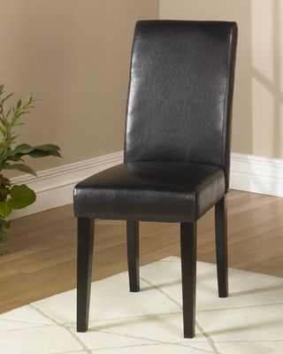 MD-014 Side Chair (Set of 2) in Brown Leather - Armen Living - LCMD014SIBC-SET